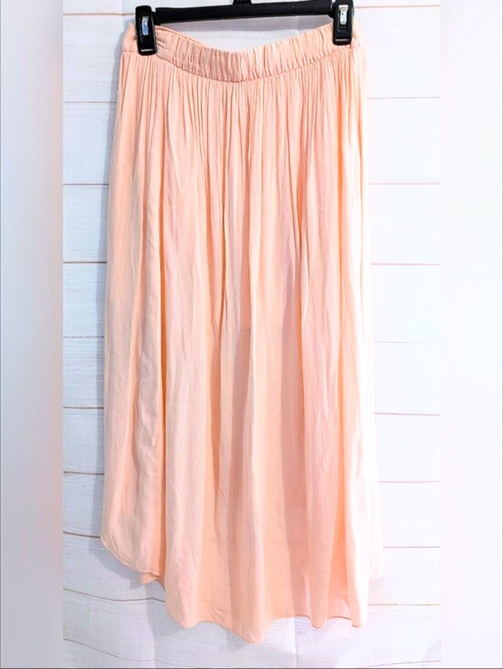 Talula Peach ๐ High-Low Light Flowy Lined Pleated Skirt Size SM - Picture 2 of 6